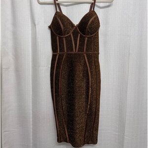 Brown Glitter Dress